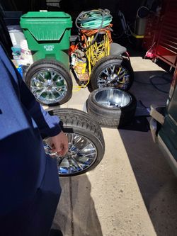 Set Of Tires For An Old Classic Car Good Condition