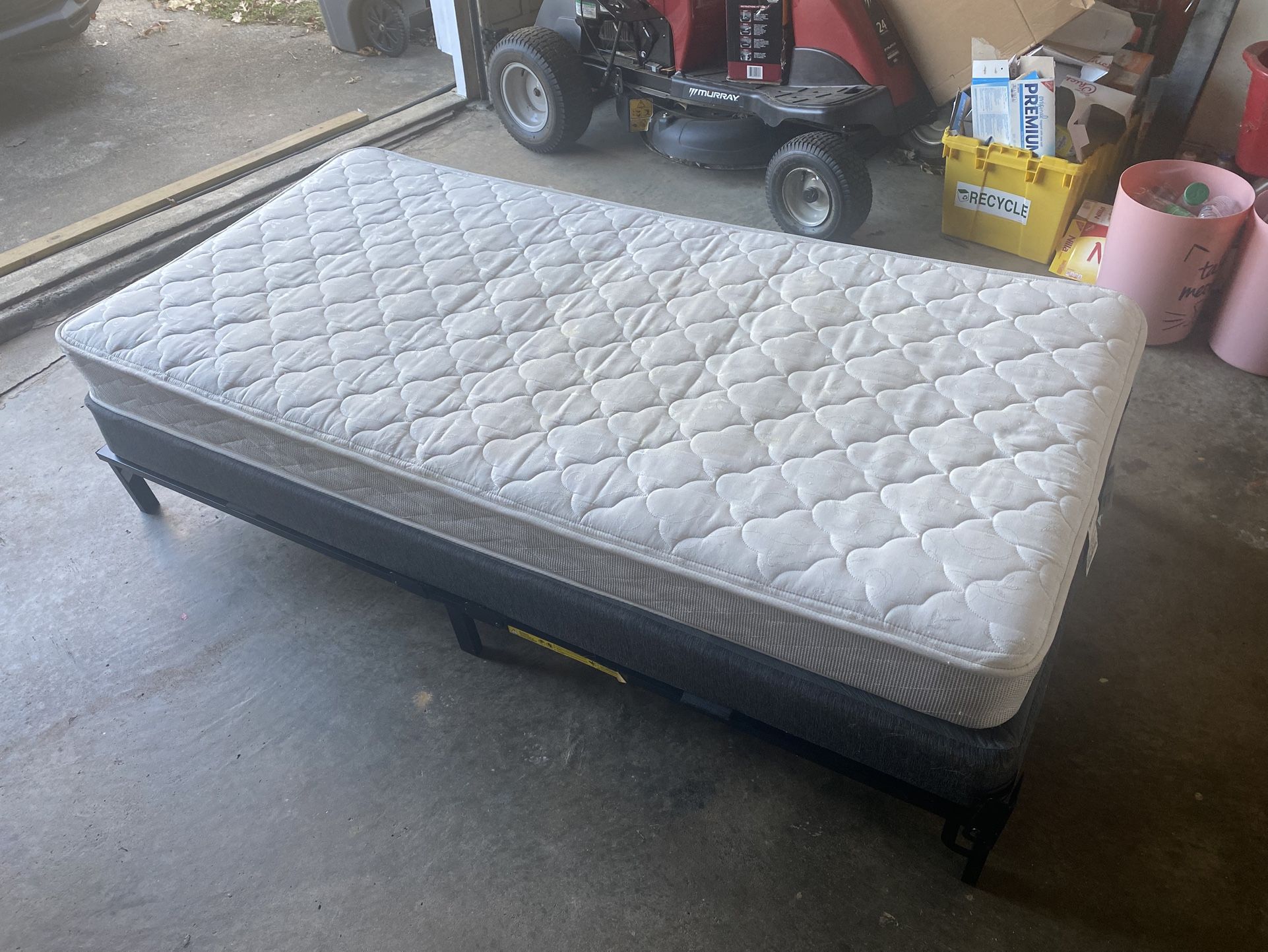 Twin Bed - Frame, Box Spring & Mattress