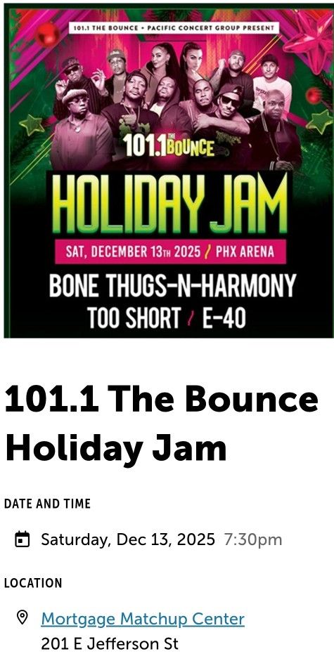 101 Bounce Holiday Jam Concert