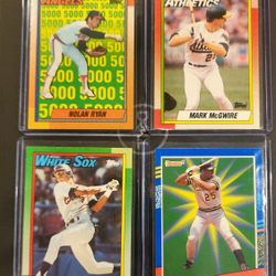 Vintage Baseball Cards Lot – Nolan Ryan, Mark McGwire, Sammy Sosa & Bobby Bonilla