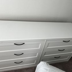 IKEA White 6-Drawer Dresser – Modern Shaker Style