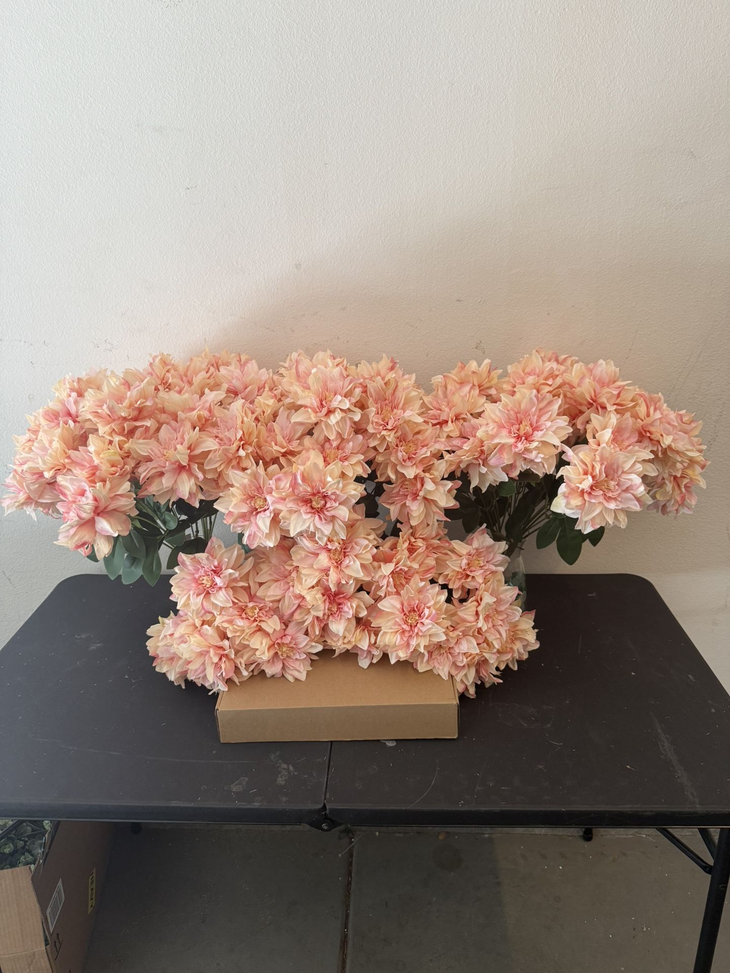 Artificial Pink Dahlia Flowers