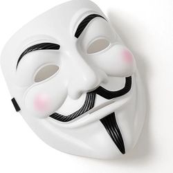Guy Fawkes Mask V for Vendetta Style — Anonymous Hacker Mask Halloween Costume Prop
