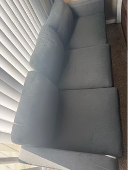 Gray 3-Seater Fabric Sofa – Good Condition
