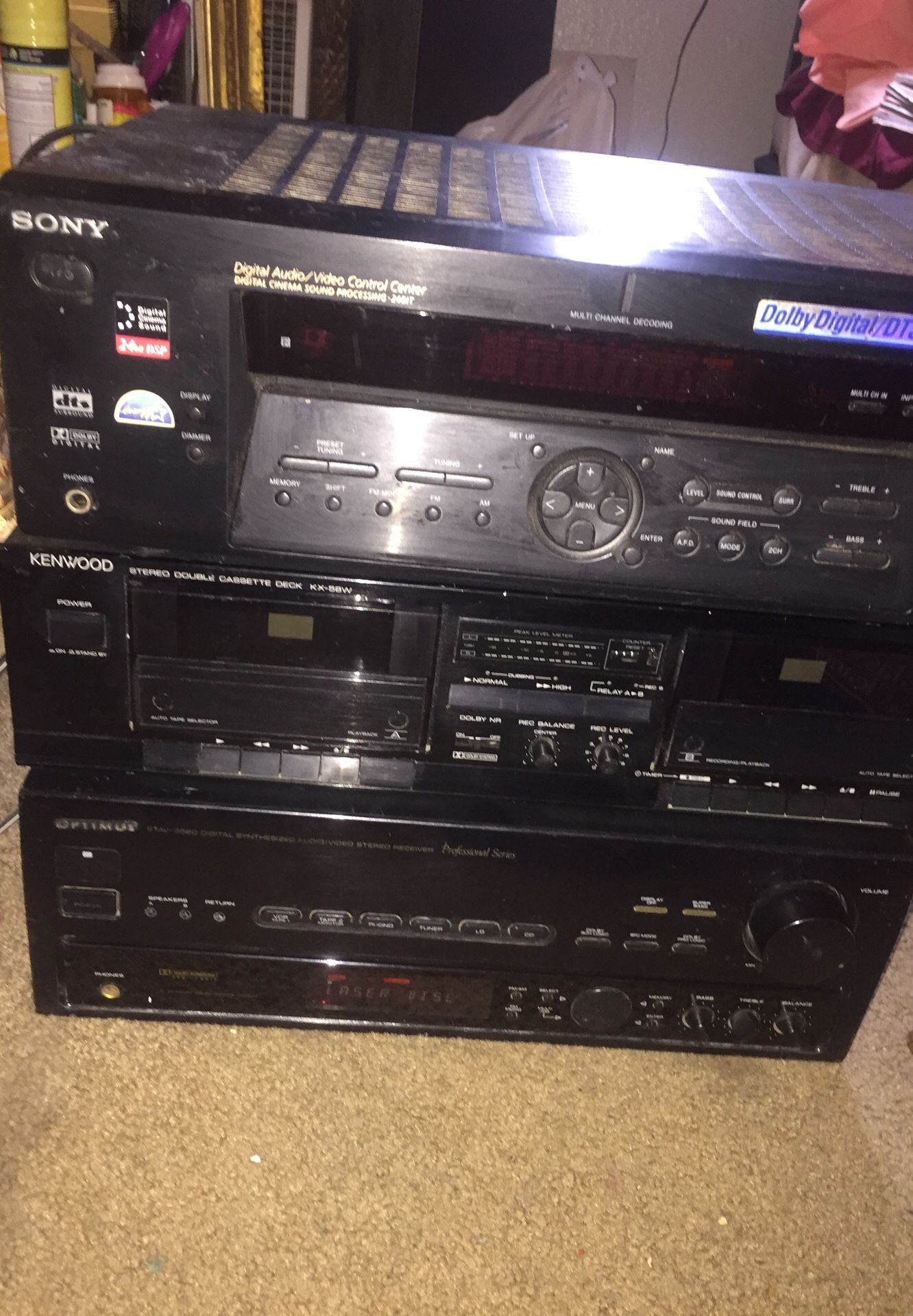 KENWOOD Stereo Double cassette deck KX- 58Wk