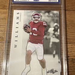 CALEB WILLIAMS 2022 LEAF ROOKIE USC TROJANS RC #R-04 CCG 10