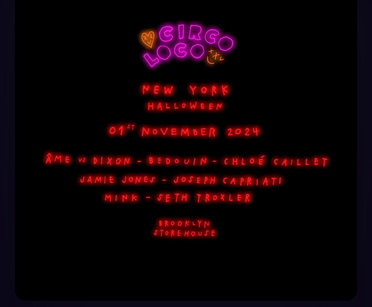 Circo loco Ticket Nov 1