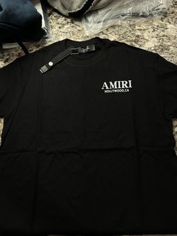 Amiri Hollywood CA Black T-Shirt with bones