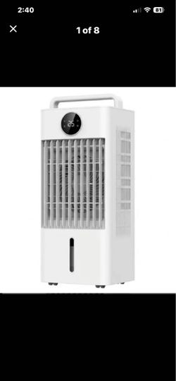 Evaporative Air Cooler with Remote. Enfriador de aire evaporativo con control remoto.