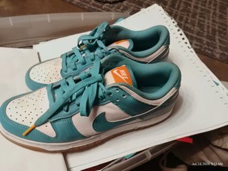 Nike Dunk Low Teal Zeal Womens Size 8 US Leather Sneakers Shoes DV2190-100