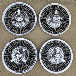 Hubcaps 3 Bar Wire Spoke 14" Chevy 