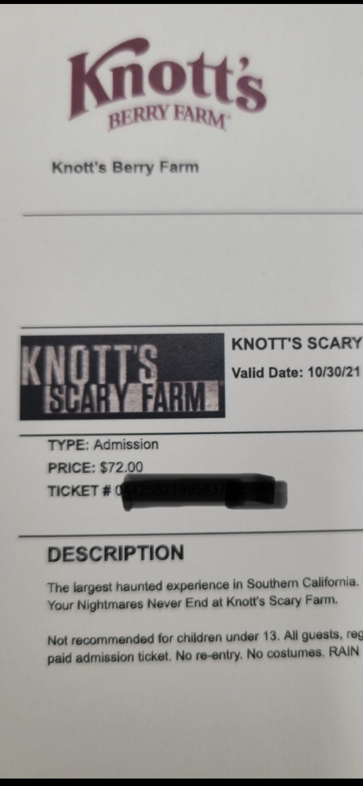 Knotts scary farm tickets 