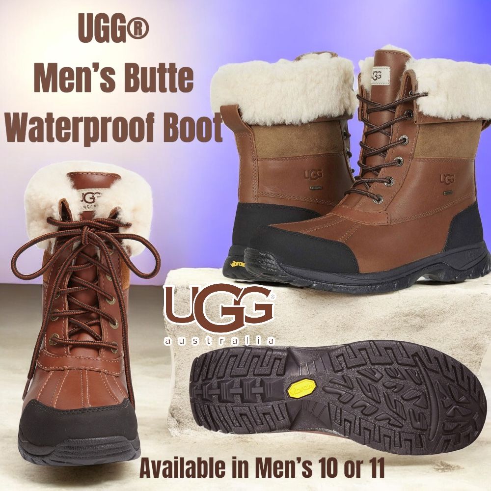 UGG® Men’s Butte Waterproof Boot Worchester, Available in Sizes 10 or 11