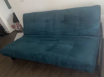 Macy's Blue Futon- Elevator Pick up and cash only!