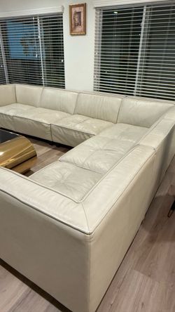 Sectional leather couch