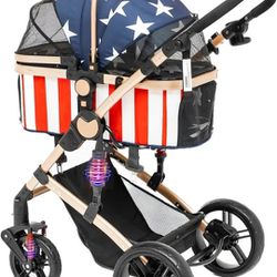 Dog Pet Stroller for Small to Medium 65lb Capacity, for 2 Cat or 2 Dog BRAND NEW! retail $166