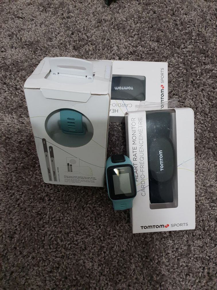 TomTom Spark 3, GPS Fitness Watch, Small, Aqua