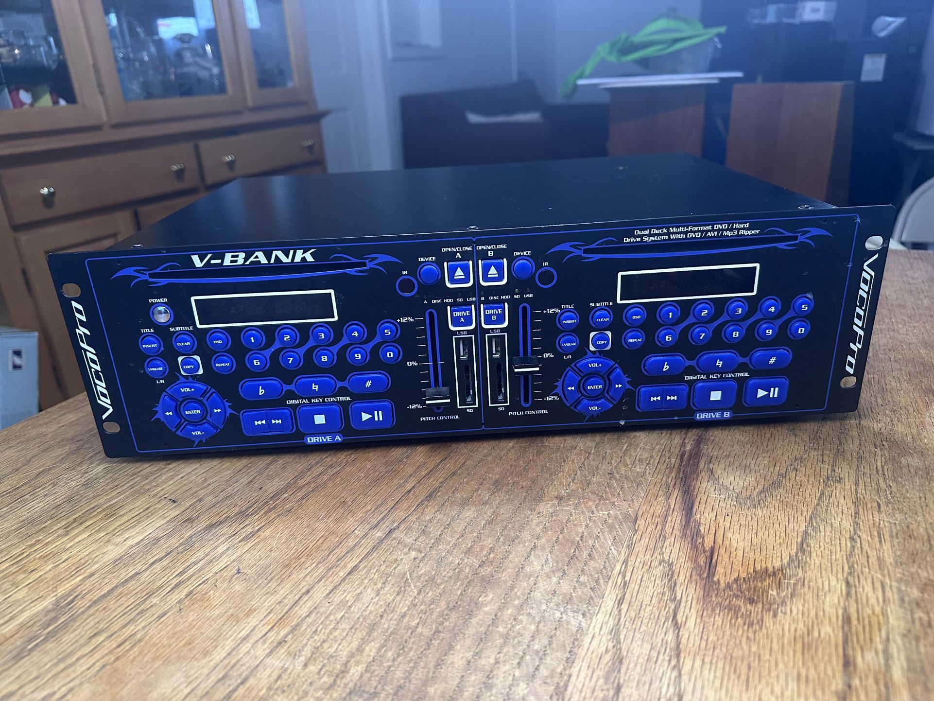 VocoPro Twin-Bank Professional Multi-Format Dual Hard Drive Player