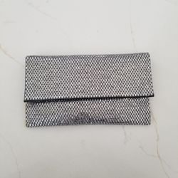 Vera Wang Silver/Pewter Clutch Purse