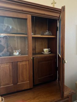 Antique Step Back Hutch