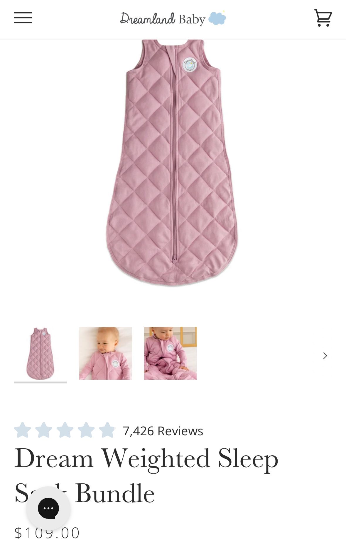 NEW- Dreamland Weighted Sleep Sack