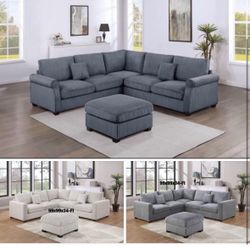 Sectional With Ottoman Set 
