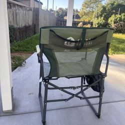 Sierra Designs Folding Director’s Chair with Side Table & Cup Holder