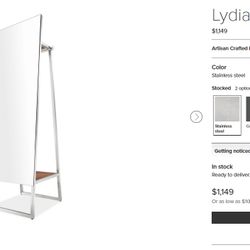 Lydia Room and Board Artisan Standing Mirror