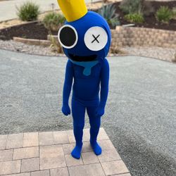 Blue rainbow friends costume helmet