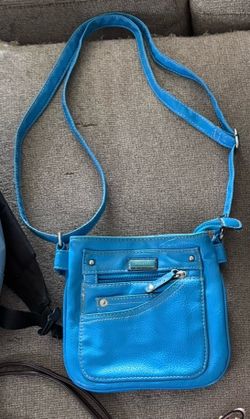 Rosetti Blue Leather Crossbody Bag