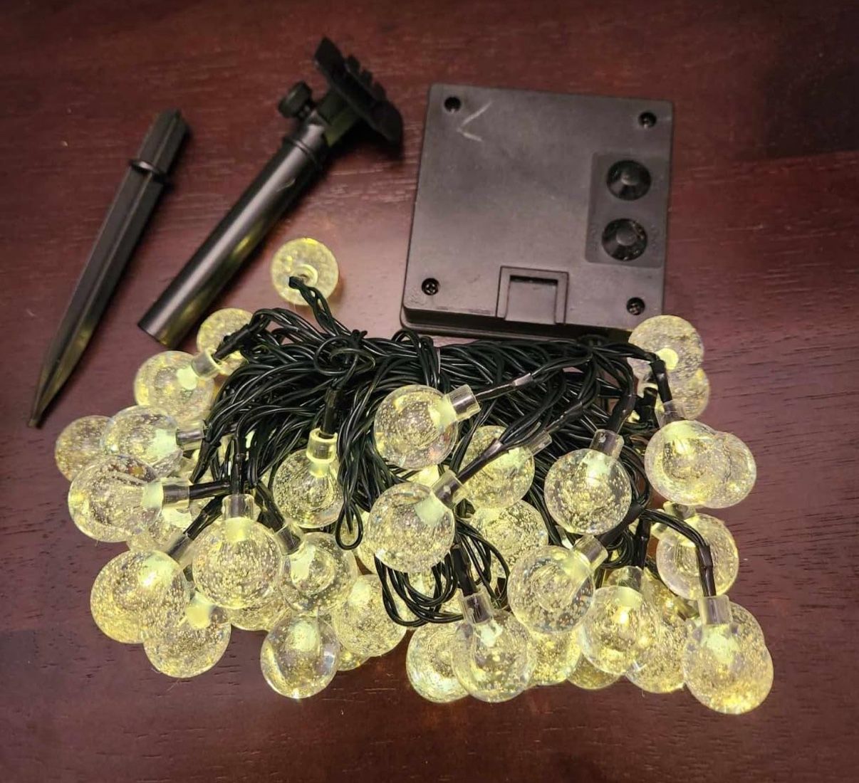 Solar String Lights Outdoor 60 LED 40 ft with 8 Lighting Modes, Waterproof Solar Powered Crystal Globe Patio Lights for Garden Yard Porch Wedding Pa