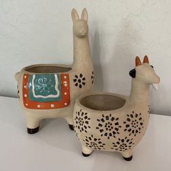 Succulent Planter Pots - Llama And Goat