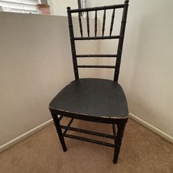 Vintage Desk And Bamboo Detail Chair