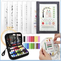 Embroidery Stitch Book Kit – Portable DIY Embroidery Set for Beginners & Craft Lovers  