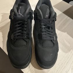Black Cat Jordan 4 Size 12 