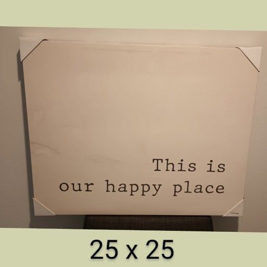 Brand New Threshold Art Framed Canvas 25 X 25