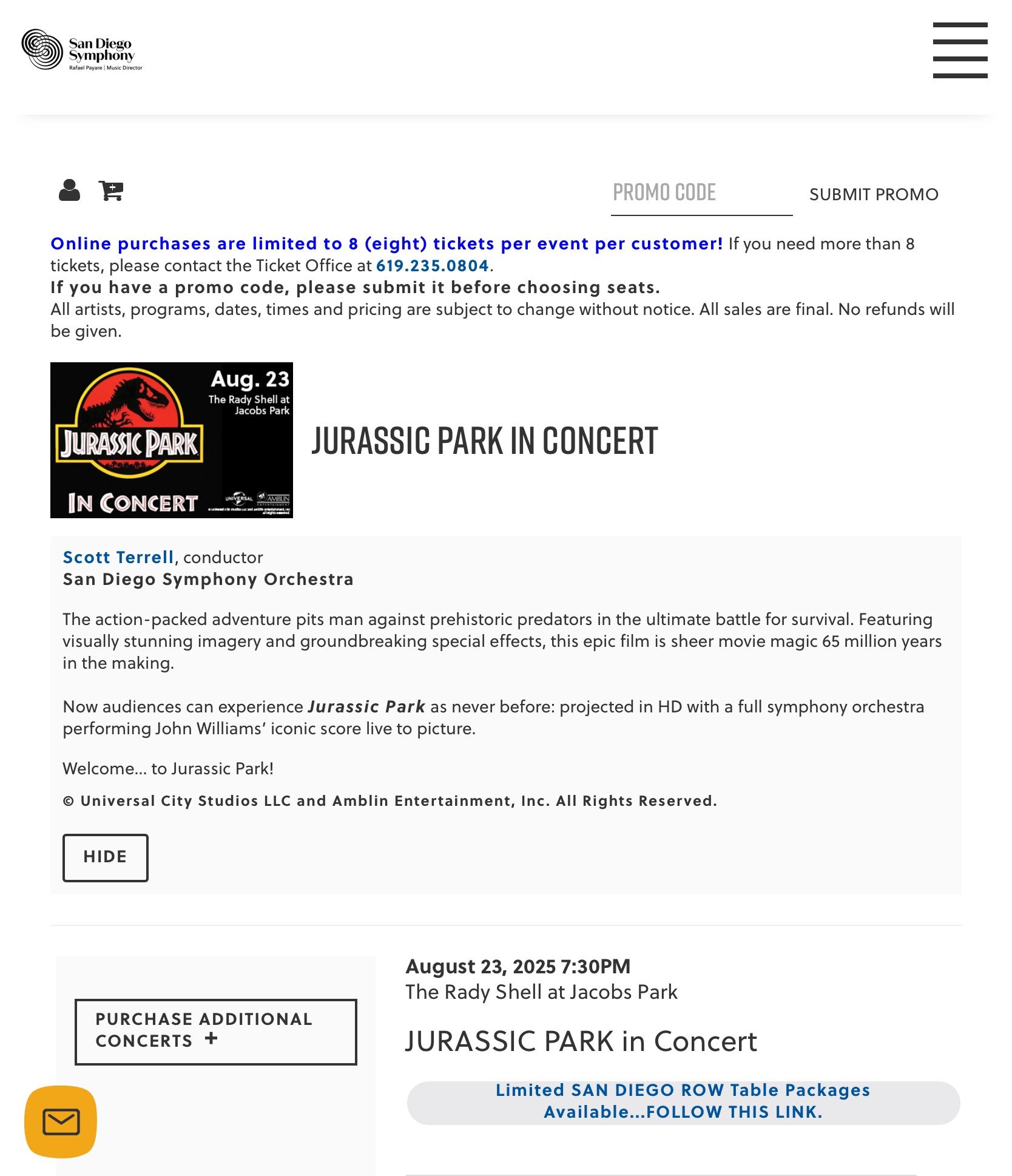 Jurassic Park In Concert At The Rady Shell This Weekend