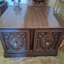 Vintage end table cabinet
