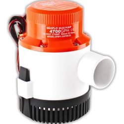 SEAFLO 01-Series 4700 GPH 24V Heavy-Duty Marine Electric Bilge Pump for Boats