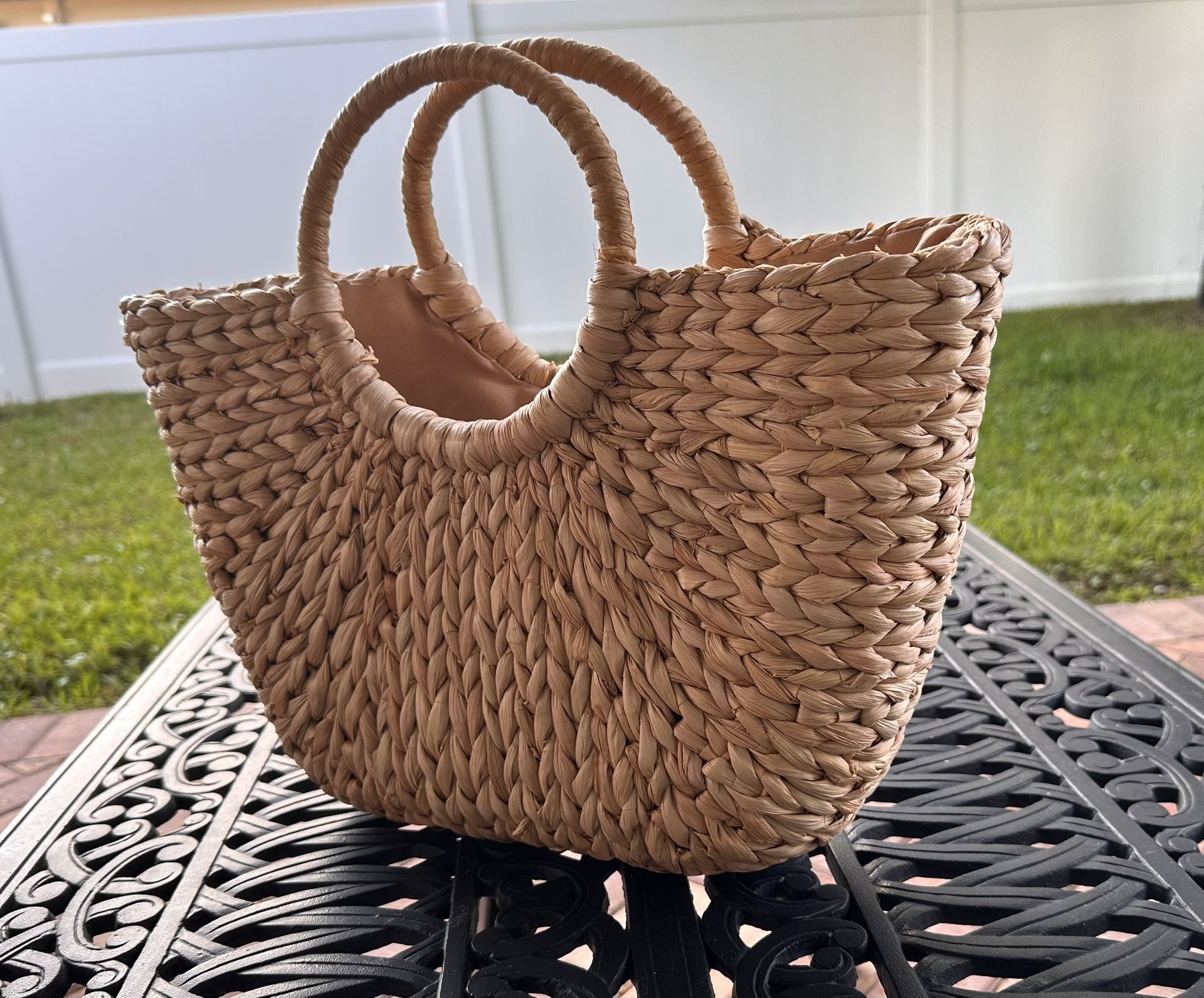 Handmade Straw Tote Bag