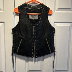 Leather Vest Size Medium