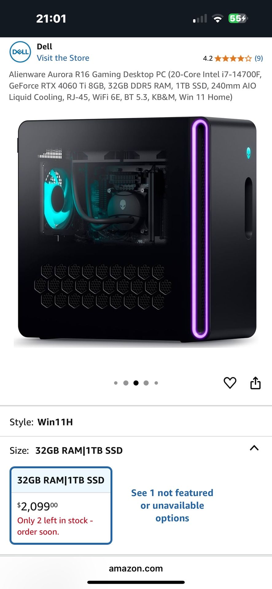Alienware desktop gaming Pc