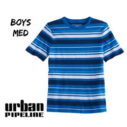 Final Sale NWT Boys Urban Pipeline Striped Tee Sz:Medium
