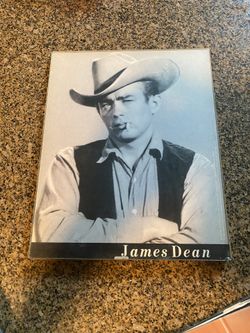 vintage $24 James Dean Photograph Framed Collectible Memorabilia Man Cave
