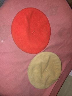 Vintage Red/Light Brown French Beret