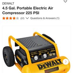 Dewalt Electric COMPRESSOR 225 Psi