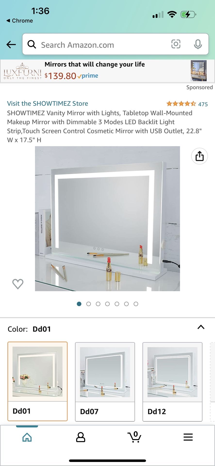 Vanity Mirror With Light 