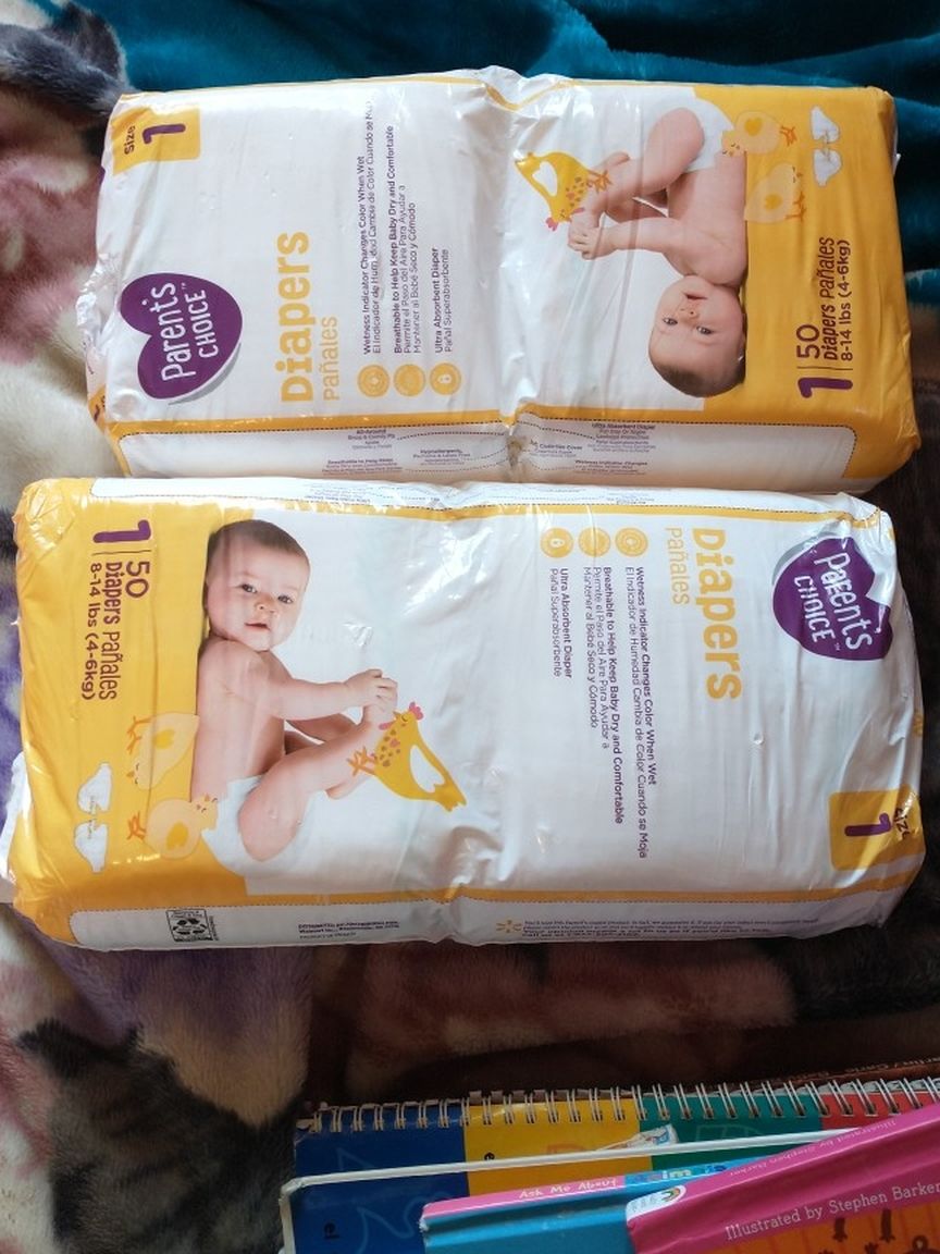 100 Diapers Size 1 Infant Newborn Baby 🍼 $5