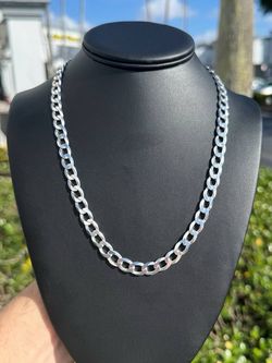 New Jewelry .925 sterling silver Curb link chain necklace 20” 7.50mm