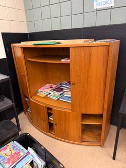 FREE wooden cabinet with sliding doors